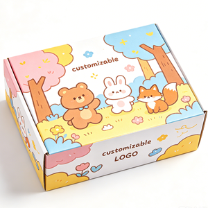 Caja Rígida con Diseño de Animales Dibujados a Mano, Estampado en Dorado, Personalizada, para Recuerdos de Bebé, Caja de Almacenamiento para Juguetes Pequeños - Product Image 4
