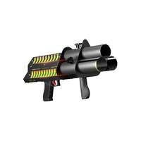 Pistolet à confettis portatif rechargeable à 3 trous RVB LED pour mariage, discothèque, fête