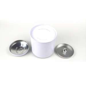 Custom White Round Metal <b>Tin</b> Box High Quality Airtight Food Storage for Candy <b>Chocolate</b> Sugar & Coffee Beans - Product Image 3