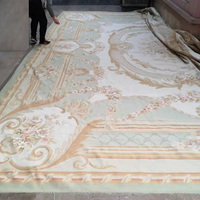 17x20 Light Green Extra Large 6m Oversize Rugs Aubusson French Hand Knotted for Great Home Hand Made in Chinese Factory Price