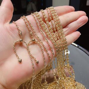 Đồ Trang Sức Làm Nhà Cung Cấp Nhà Sản Xuất Tinh Khiết 14K Vàng Au585 Mới Desgin Phong Cách Thời Trang Vòng Cổ Vòng Tay Chính Hãng 14ct Dây Chuyền Vàng - Product Image 1