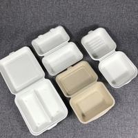Envases Biodegradables para Llevar, Platos Desechables, Caja de Comida para Llevar, Embalaje, Vajilla Desechable