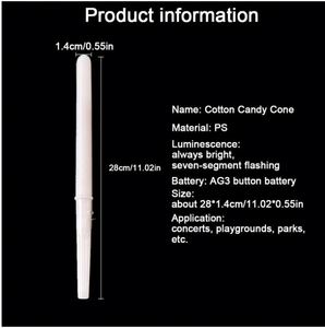 LED Cotton Candy Cones Colorful Glowing <b>Marshmallow</b> <b>Sticks</b> Glowing Luminous <b>Marshmallow</b> Cone <b>Stick</b> Party Popular Festival Supply - Product Image 3