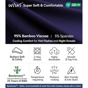 Vente en gros de pyjamas pour femmes à manches 3/4, ensemble de vêtements de nuit en viscose de bambou doux, pantalon de pyjama, tailles S-XXL - Product Image 5