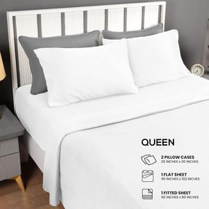 Nữ Hoàng Kích Thước 100% Bông 4Pcs Tấm Ga Giường Đặt Màu Rắn Dệt Kim Mềm Tấm Phẳng 16 "Sâu Túi Được Trang Bị Tấm Với 2 Gối - Product Image 2