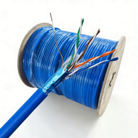 Câble réseau Cat5e FTP ZhongTong 305m, 0,58 mm de diamètre, 4x2x24 AWG, 8 paires torsadées, impédance 100, certifié 100 MHz, bleu, CCA