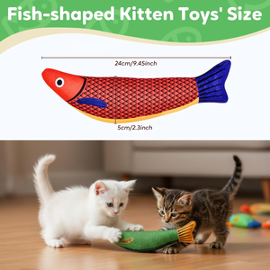 Nouveaux jouets à la menthe poivrée 2026 pour chatons, jouets interactifs en forme de poisson Saury, jouets à mâcher et à frémousser, jouets de dentition doux et durables pour toutes les races - Product Image 5