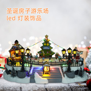 Set de Música para Escenario Navideño de Festival de Mercancías, Decoración de Escena de Pista de Patinaje, Regalo de Navidad, Pueblo Navideño - Product Image 3