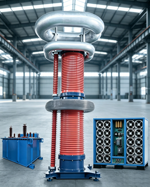CONTELECTRO 600kV-1200kV 6000kVA-12000kVA 1% Accuracy Variable Frequency Resonant Withstand Voltage for Device