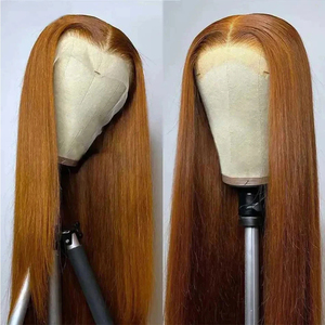 Cabello virgen marrón chocolate Bon pelucas delanteras de encaje recto vendedores de cabello brasileño 13x4 HD Peluca de encaje transparente cabello humano - Product Image 3