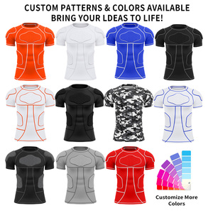 <span class=keywords><strong>Maglia</strong></span> a Compressione Imbottita da <span class=keywords><strong>Portiere</strong></span> Personalizzata per Ragazzi per Calcio, Football, Paintball e Baseball con Protezioni per Petto e Spalle - Product Image 3