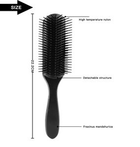 <span class=keywords><strong>Cepillo</strong></span> Profesional <span class=keywords><strong>Denman</strong></span> con 9 Filas, <span class=keywords><strong>Cepillo</strong></span> para Desenredar Cabello Rizado Personalizado, <span class=keywords><strong>Precio</strong></span> de Fábrica, Cabezal Desmontable - Product Image 3
