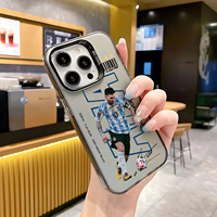 Coque de protection antichoc IMD Super Football Player pour iPhone 17/16/15/14/13/12/11 Pro Max en PC+TPU, style Ins