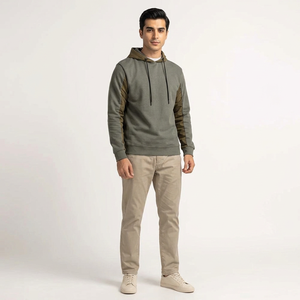 Sweat à capuche zippé pour homme en molleton 100% coton de haute qualité, coupe classique, col à capuche, épais, séchage rapide, respirant, hiver - Product Image 1