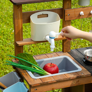 2025 Sản Phẩm Mới Nhà Máy Bán Hàng Trực Tiếp Ngoài Trời Bằng Gỗ Nhà Bếp Mô Phỏng Trò Chơi Đồ Chơi Giả Vờ Chơi Mầm Non Cho Trẻ Em Trai Cô Gái - Product Image 2