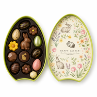Papel de embalaje de lujo personalizado, caja de regalo rígida con forma de luna de chocolate de grado alimenticio para trufa