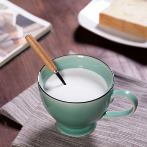 Juego de 2 Tazas de Café de Cerámica Grandes SkyRhythm Longquan <span class=keywords><strong>Celadon</strong></span> de Lujo para el Desayuno, con Certificación de Grado Alimenticio - Product Image 3