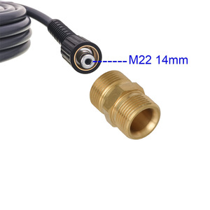 Adaptador de tubería de latón Hanggao M22 14 a M22 15 roscado para accesorios de limpiadores de alta presión - Product Image 3