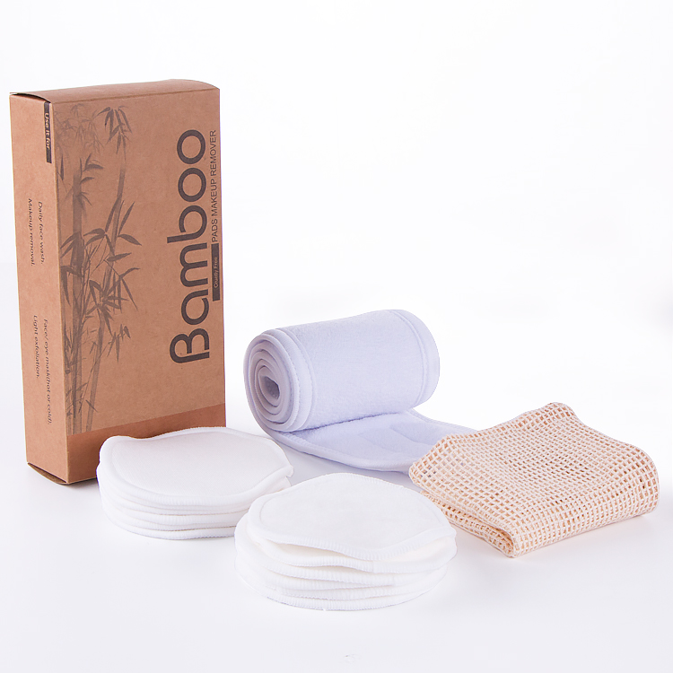 Безотходному многоразовые и моющиеся чистка лица патронов средство для снятия макияжа с бамбук ватные диски