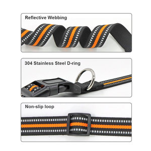 Adjustable Nylon <b>Dog</b> Collar Striped Reflective Buckle Closure All Seasons Simple Style for <b>Dogs</b> - Product Image 5