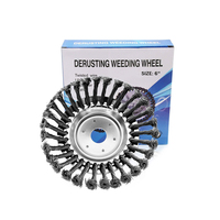 6 pouces 8 pouces brosse à essence en acier inoxydable fil torsadé outils de coupe de roue coupe-herbe brosse métallique tondeuse à gazon