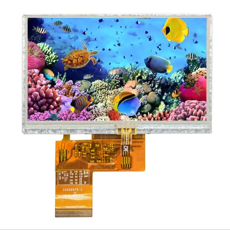 2021 Wholesale 4.3" 480x272 color TFT LCD module 40pin RGB 2.9mm thickness 300nits with touch panel optional for video phone