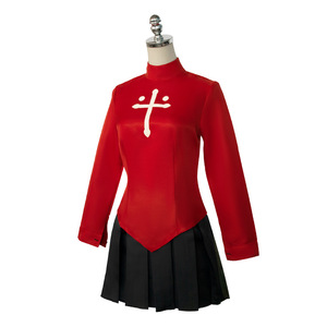 Nouvelle mise à jour : Costume de cosplay Fate <span class=keywords><strong>Stay</strong></span> <span class=keywords><strong>Night</strong></span> Tohsaka Rin, ensemble jupe rouge et noire, tenue de carnaval unisexe, robes de jeu de rôle - Product Image 4