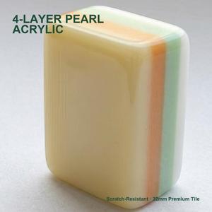 Ensemble <span class=keywords><strong>de</strong></span> Mahjong américain en acrylique <span class=keywords><strong>de</strong></span> qualité supérieure, 160 tuiles, jaune clair luxueux, Mahjong moderne pliable pour club social - Product Image 3