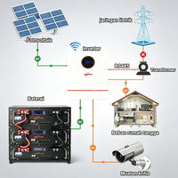 Système de stockage d'énergie solaire monté sur rack, batteries lithium-ion LiFePO4 empilables, 30 kWh, 20 kWh, 10 kWh, pour l'outre-mer