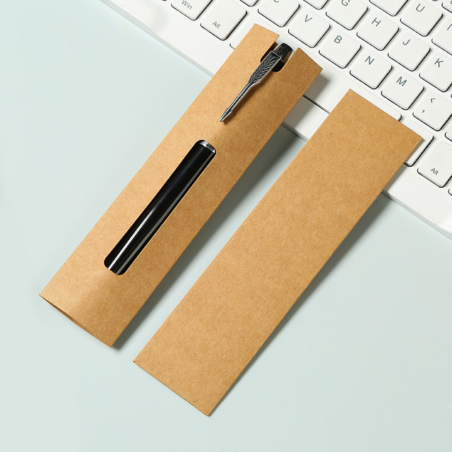 Wholesale Kraft Paper Hot Stamping Universal Double-Ended Pen Sleeve