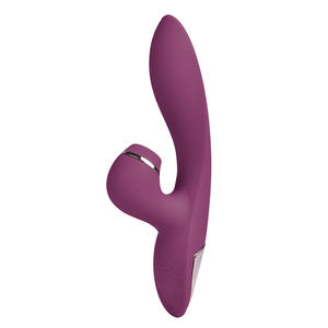Dubbelkoppige stimulatie-dildo Elektrische staaf Volwassen seksspeeltjes Zuigende vibrator Clitoris G-spot Orgasme Masturbator Massager - Product Image 1