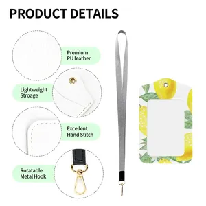 Accessoire porte-cartes et badge en cuir de qualité supérieure avec image personnalisée - Product Image 5