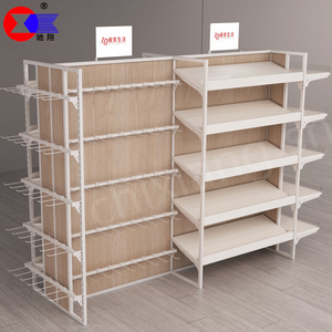 Étalage de style <span class=keywords><strong>japonais</strong></span> pour magasins de détail, cadre métallique léger double face, imitation bois - Product Image 3