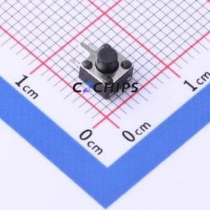 TS-KG09VA-AT45F Tactile Switch Through hole Component (THT) Switch Single Pole Single Throw Round Button 2.5N Right Angle Insert - Product Image 1