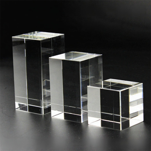 Bán buôn K9 trống Tinh thể thủy tinh khối 3D laser Khắc tinh thể khối khác tinh thể thủ công mỹ nghệ - Product Image 1