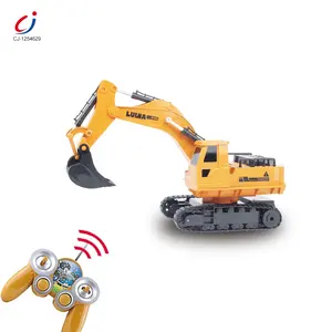 子供のための卸売juguet電気シミュレーションエンジニアリングトラック金属リモートコントロール掘削機RCおもちゃ