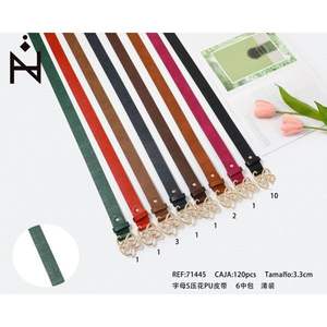 Cinturón de Cuero PU con Relieve de 3.3cm, Cinturón de Moda para Mujer - Product Image 2