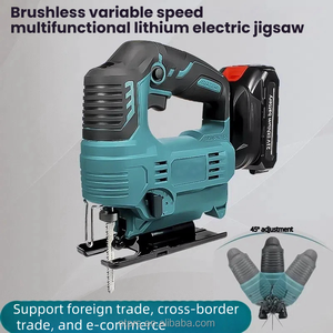 <span class=keywords><strong>Scie</strong></span> électrique multifonctionnelle au lithium Petite machine à découper pour le travail du bois Décoration intérieure Batterie électrique portable - Product Image 2