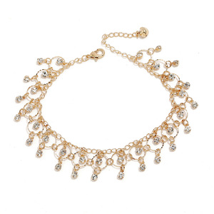 Nouvelle Chaîne de Cheville en Alliage Tendance avec Strass en Cristal et Pendentif Gland pour <span class=keywords><strong>Femme</strong></span>, Bijou de Cheville pour Pieds Nus, Style Plage - Product Image 5