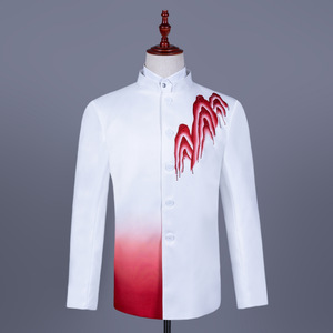 Abito da Uomo Nuovo Stile Paesaggistico Chinoiserie Tunica Cantata Costumi da Cerimonia Abiti per Recitazione di Poesia - Product Image 5
