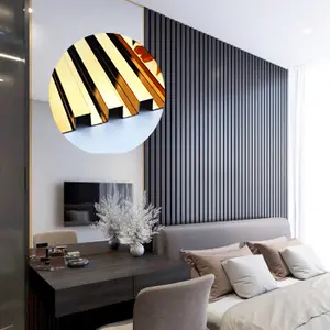 Modern Stainless Steel Decorative Facade Cladding Corrugated Metal Sheet Grille Wall Louvers Panel For Background