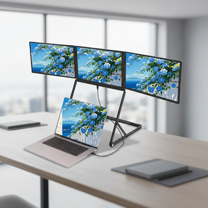 Monitor Portátil de Pantalla Triple de 15.6 Pulgadas, Soporte Ergonómico Ajustable con un Solo Cable, Resolución FHD, Gran Venta para Reuniones Pequeñas - Product Image 5