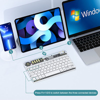 Mini clavier d'éclairage transparent direct d'usine clavier silencieux sans fil pour le bureau à domicile