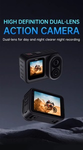 Caméra d'action à double écran D06N2, WiFi 2.4G, étanche, 4K réel 60fps, caméra sportive avec kit de montage d'accessoires pour l'enregistrement de vlogs - Product Image 3