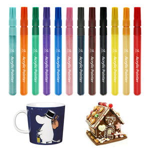 <span class=keywords><strong>Pennarelli</strong></span> Acrilici a Punta Extra Fine, 24 Colori Vibranti <span class=keywords><strong>per</strong></span> Roccia, Tessuto, Legno, Vetro, <span class=keywords><strong>Tela</strong></span>, Ceramica, Inchiostro a Base d'Acqua - Product Image 4