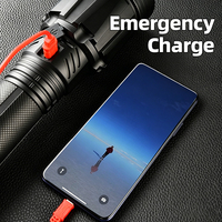 Lampe torche tactique super lumineuse, zoomable, en alliage d'aluminium, étanche, portable, pour le camping, les activités de plein air, les situations d'urgence et le travail