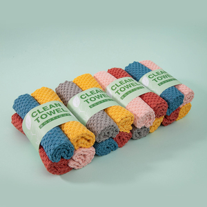 Lot de chiffons de nettoyage en <span class=keywords><strong>microfibre</strong></span> velours corail, épais et super absorbants, avec bords coupés pour la cuisine - Product Image 3