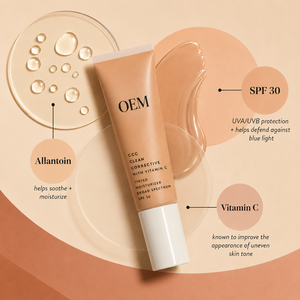 Crema Idratante Correttiva Colorata OEM CCC SPF30 con Vitamina C ad Ampio Spettro, Leggera e Coprente - Product Image 6