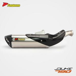 Cabezal <span class=keywords><strong>de</strong></span> fibra <span class=keywords><strong>de</strong></span> carbono <span class=keywords><strong>de</strong></span> acero inoxidable, <span class=keywords><strong>doble</strong></span> oreja, sección media y trasera, <span class=keywords><strong>tubo</strong></span> <span class=keywords><strong>de</strong></span> <span class=keywords><strong>escape</strong></span> silenciado para motocicleta para KTM Duke 790/890 - Product Image 2