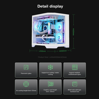 M-ATX ITX PC Case Supports Top Rear 240/120mm Radiator 7 Fan Positions Front Bottom Dual 120mm Gaming Computer Chassis